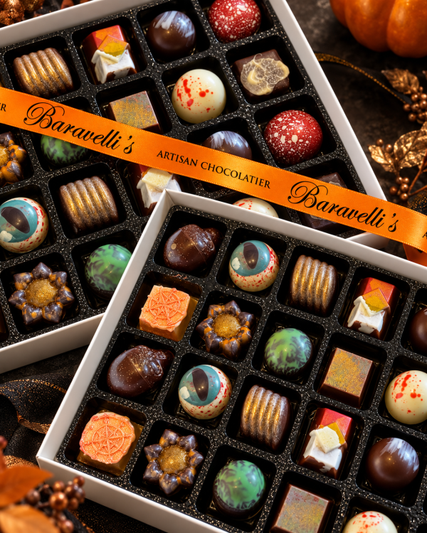 Autumn Artisan Chocolates with Satin Ribbon Welsh Halloween Collection